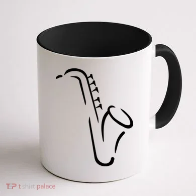 Saxophone Gift Coffee Mug back