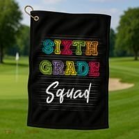 Sixth Grade Squad 6Th Grade Squad Rocks Gift Golf Towel thumb 1
