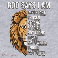 S God Says I Am Lion Christian Women's Sweatshirt thumb 2
