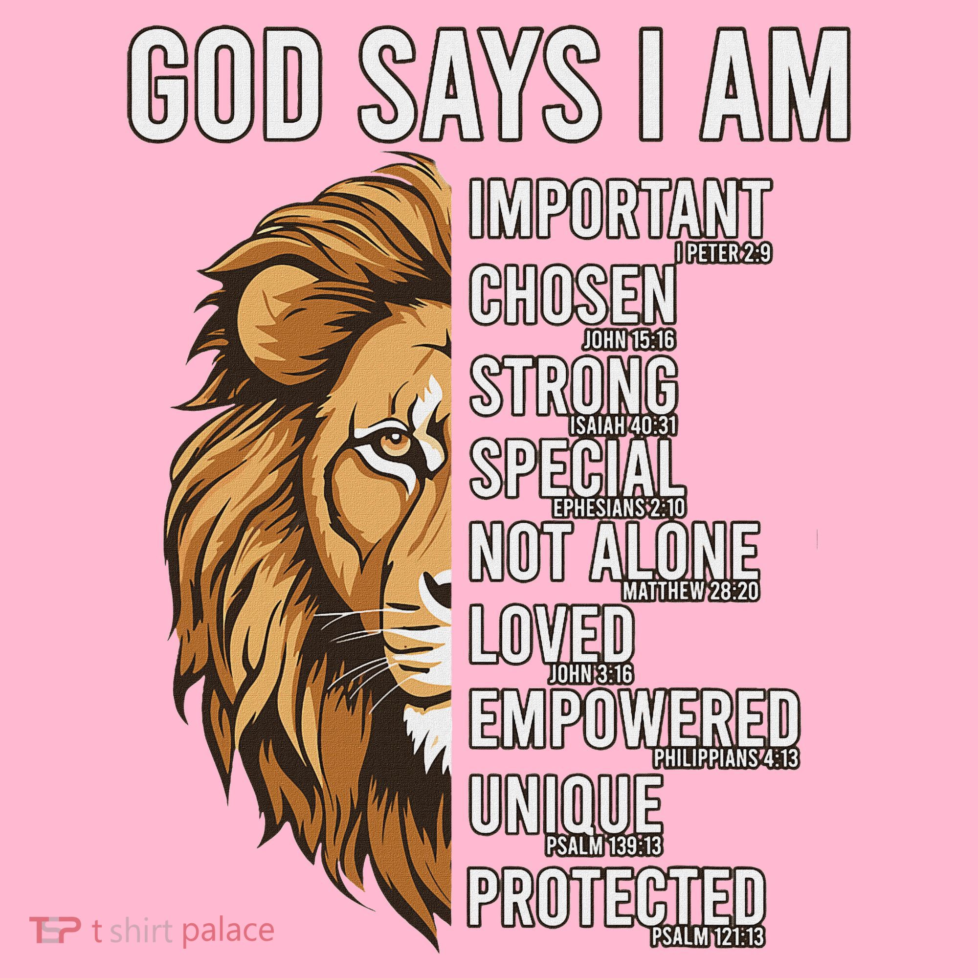 S God Says I Am Lion Christian Coaster