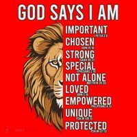 S God Says I Am Lion Christian Santa Hat thumb 1
