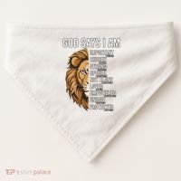 S God Says I Am Lion Christian USA-Made Doggie Bandana thumb 0