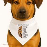 S God Says I Am Lion Christian USA-Made Doggie Bandana thumb 1
