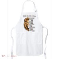 S God Says I Am Lion Christian Apron thumb 0