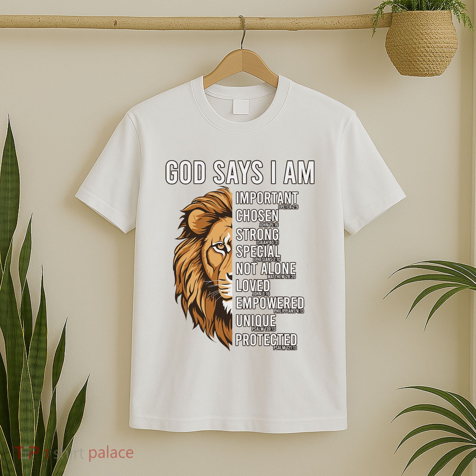 S God Says I Am Lion Christian T-Shirt