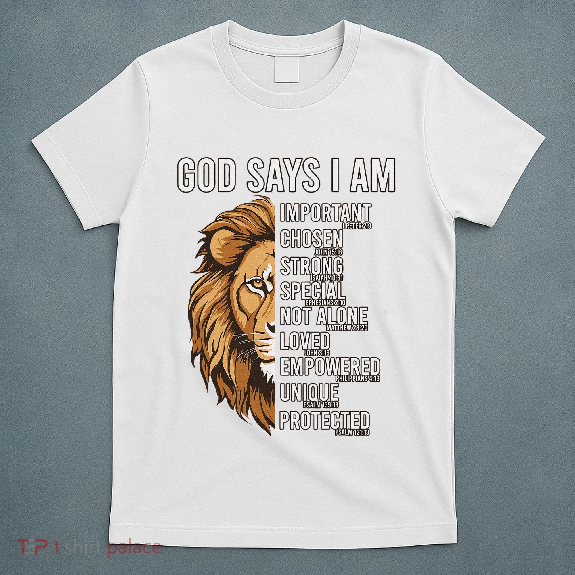 S God Says I Am Lion Christian T-Shirt