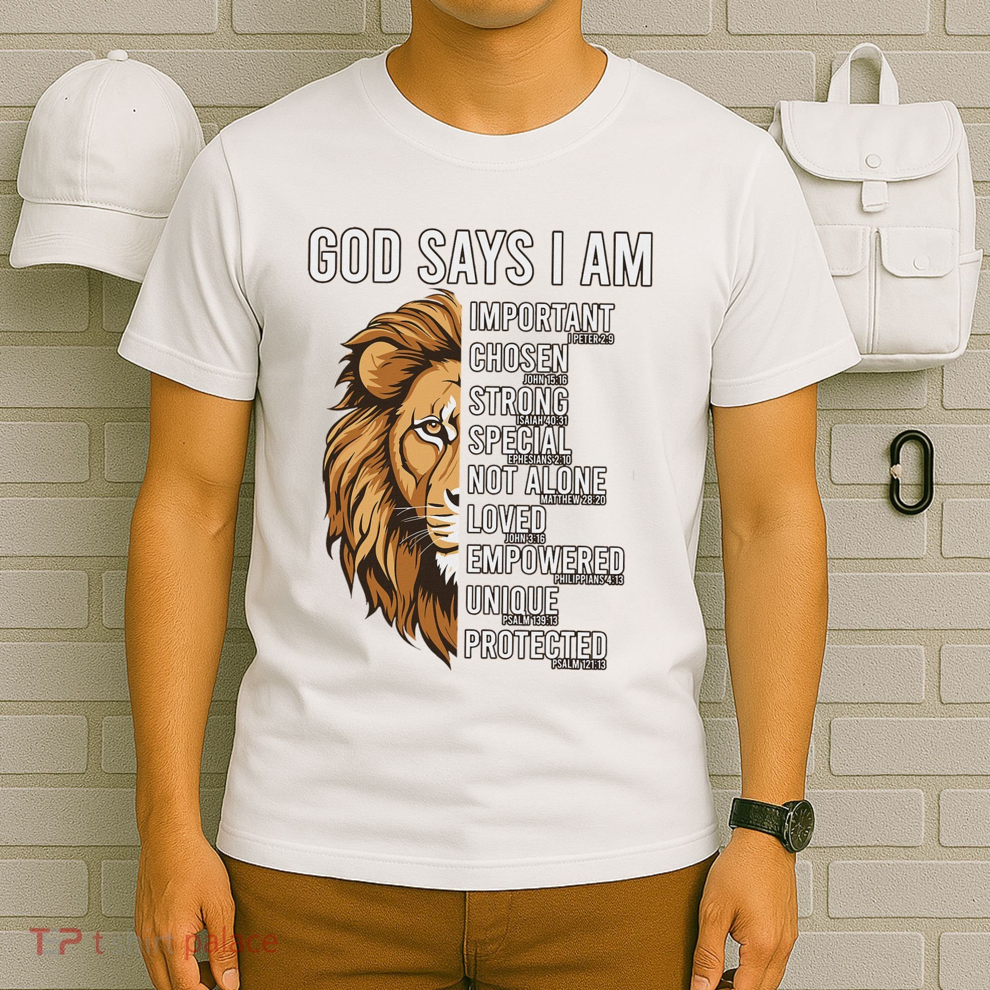 S God Says I Am Lion Christian T-Shirt