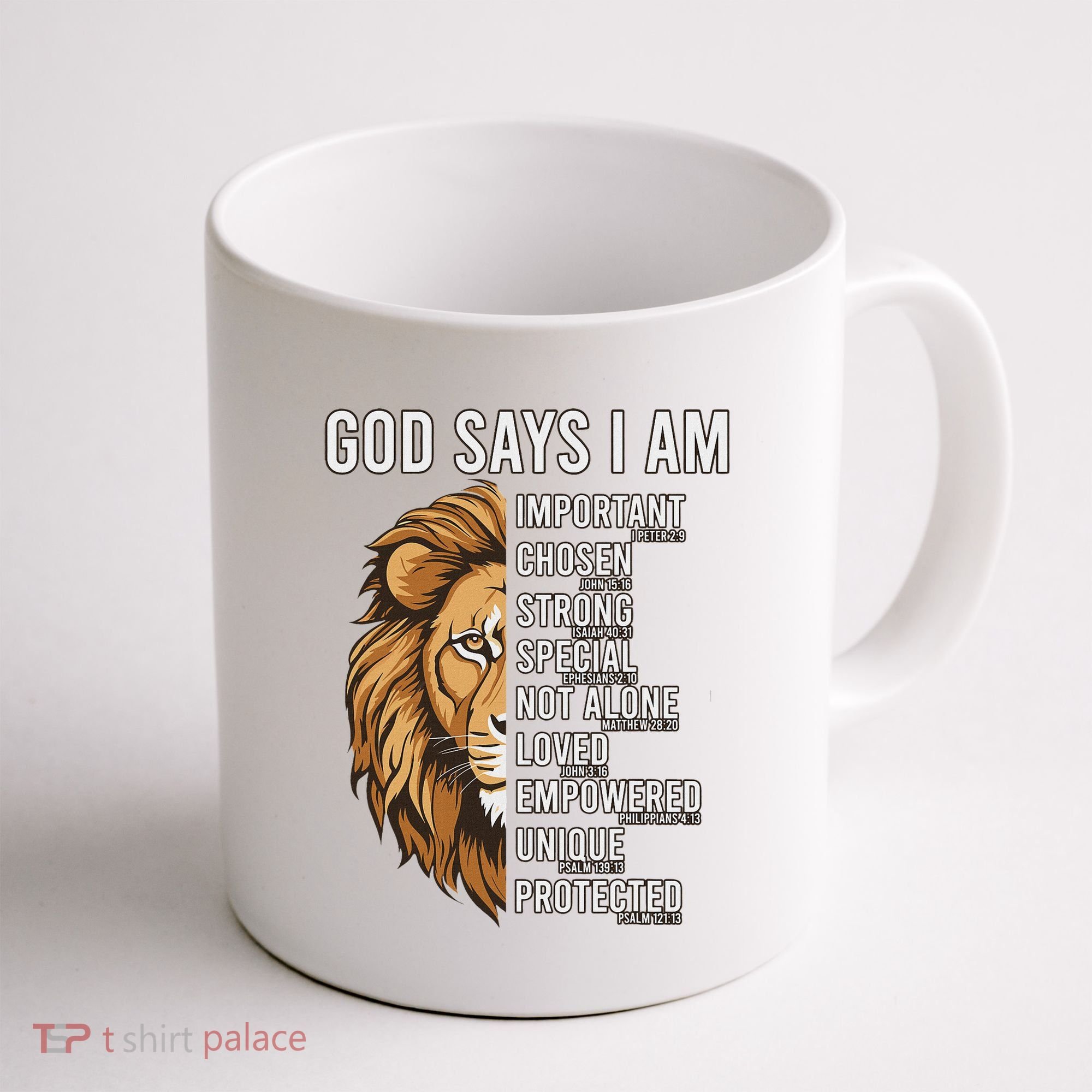 S God Says I Am Lion Christian Coffee Mug