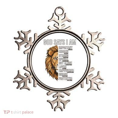 S God Says I Am Lion Christian Ornament