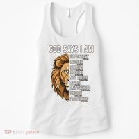 S God Says I Am Lion Christian Women's Tank Top thumb 0