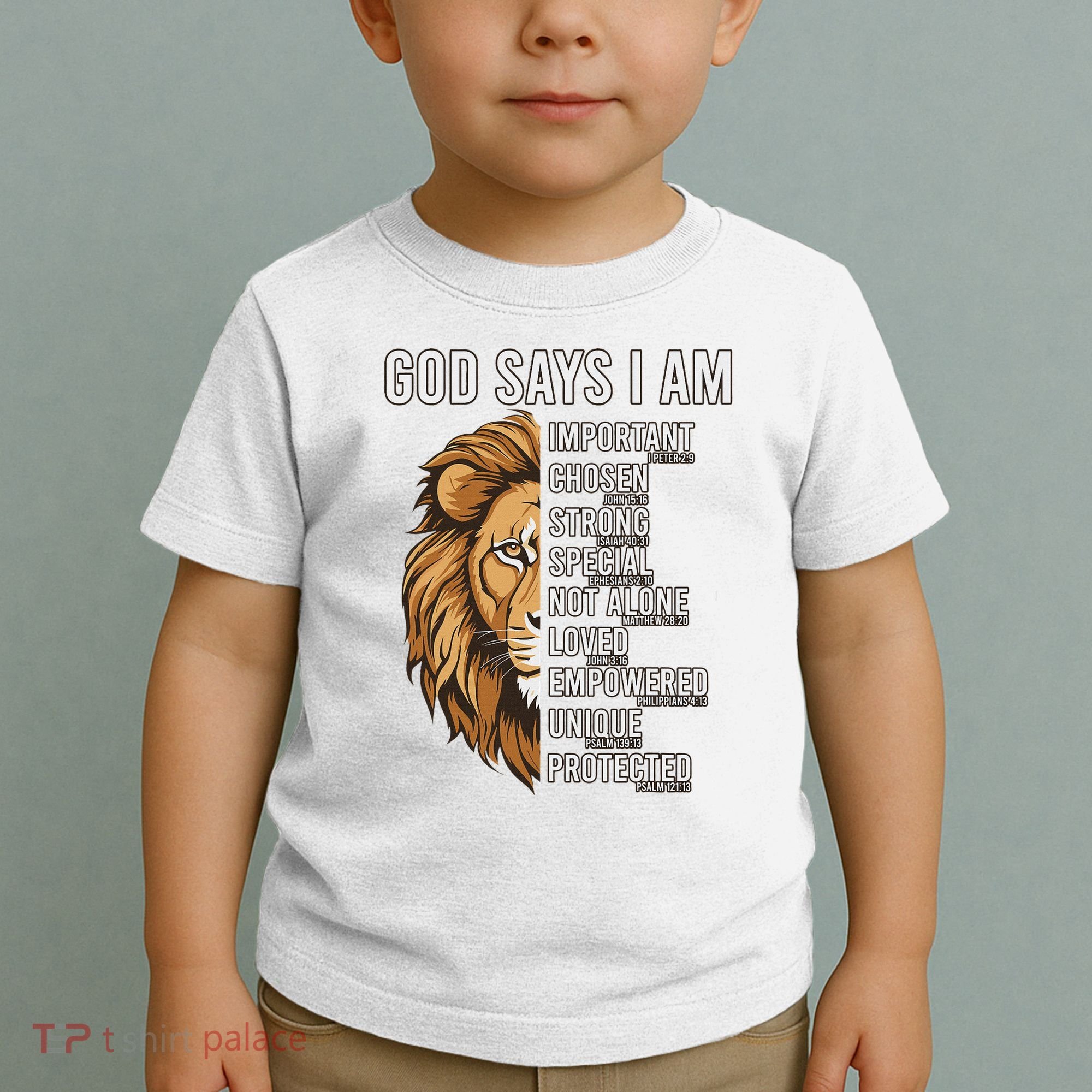 S God Says I Am Lion Christian Toddler T-Shirt