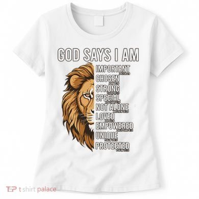 S God Says I Am Lion Christian Women's T-Shirt