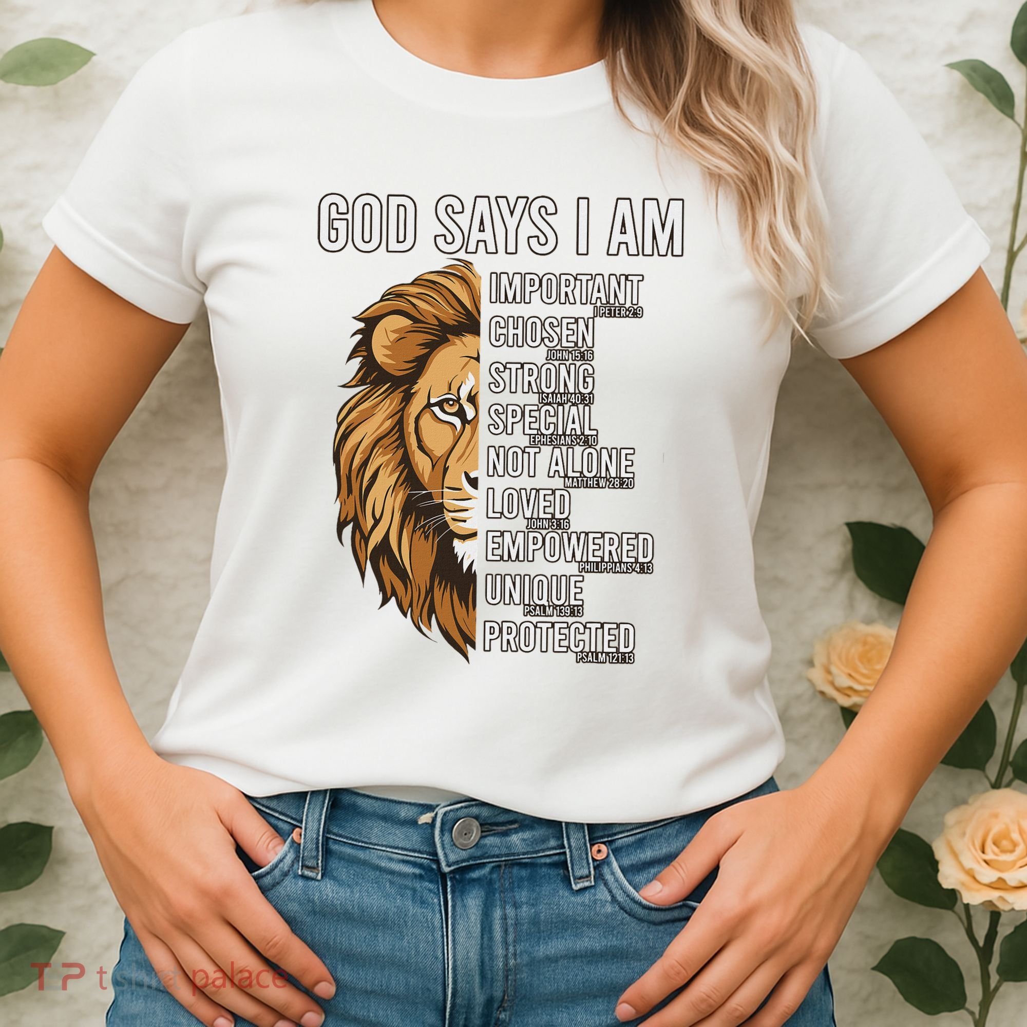 S God Says I Am Lion Christian Women's T-Shirt
