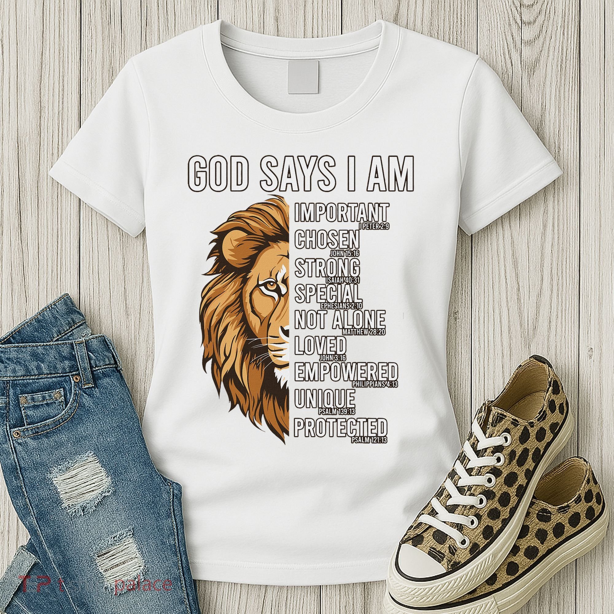 S God Says I Am Lion Christian Women's T-Shirt