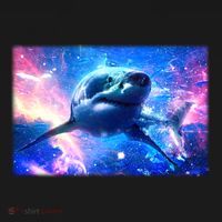 Space Galaxy Shark In Sea Ocean Of Stars Backpack thumb 2