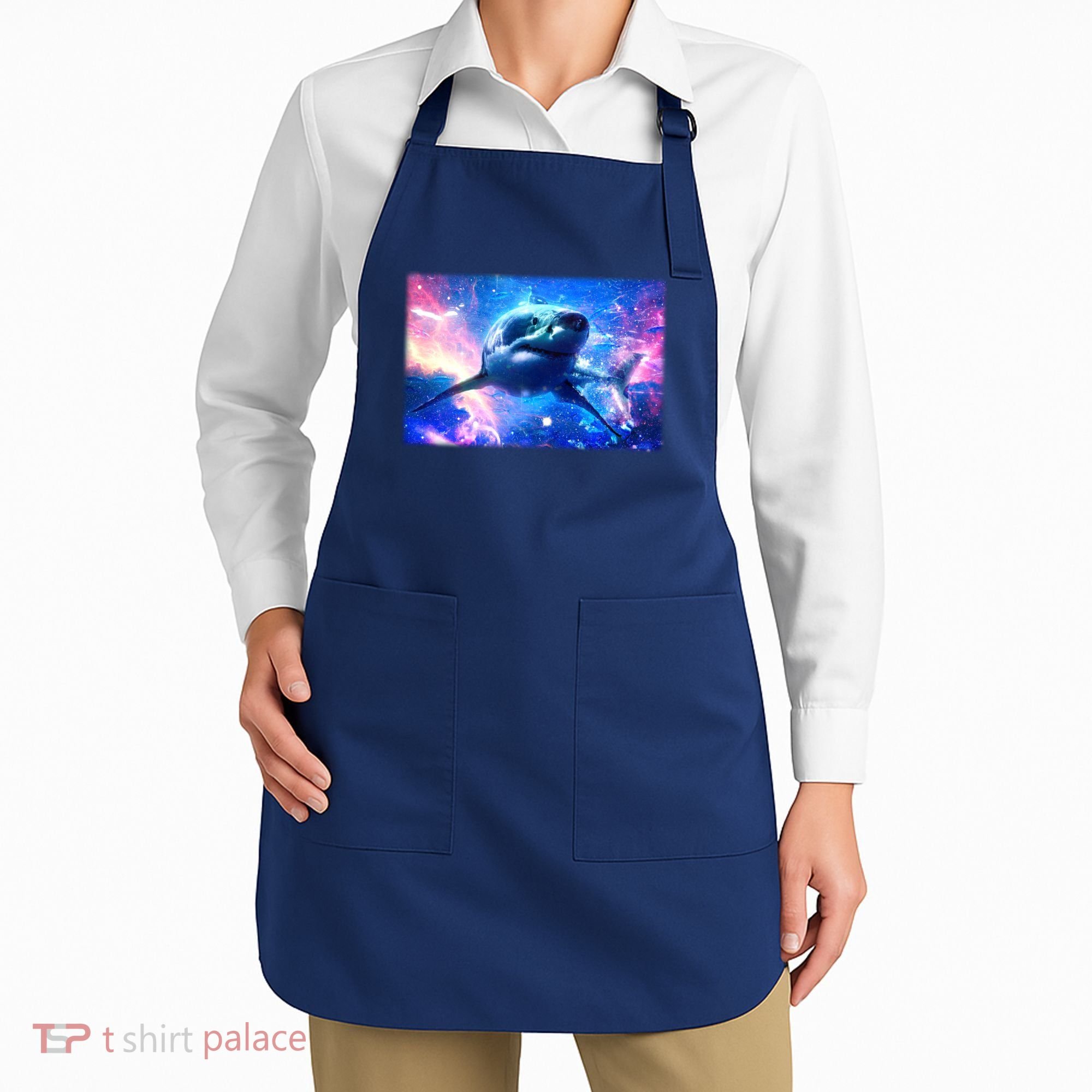 Space Galaxy Shark In Sea Ocean Of Stars Apron