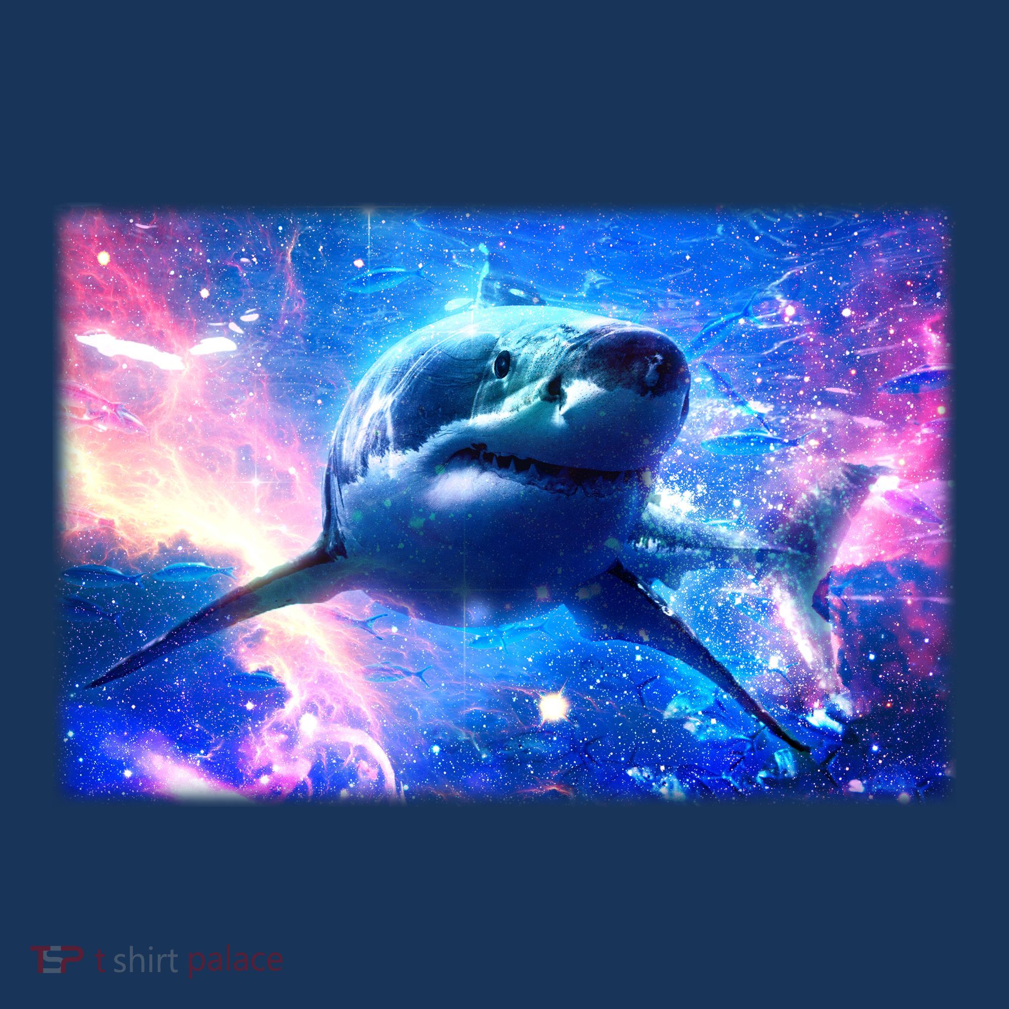 Space Galaxy Shark In Sea Ocean Of Stars Apron