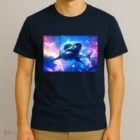 Space Galaxy Shark In Sea Ocean Of Stars T-Shirt thumb 3