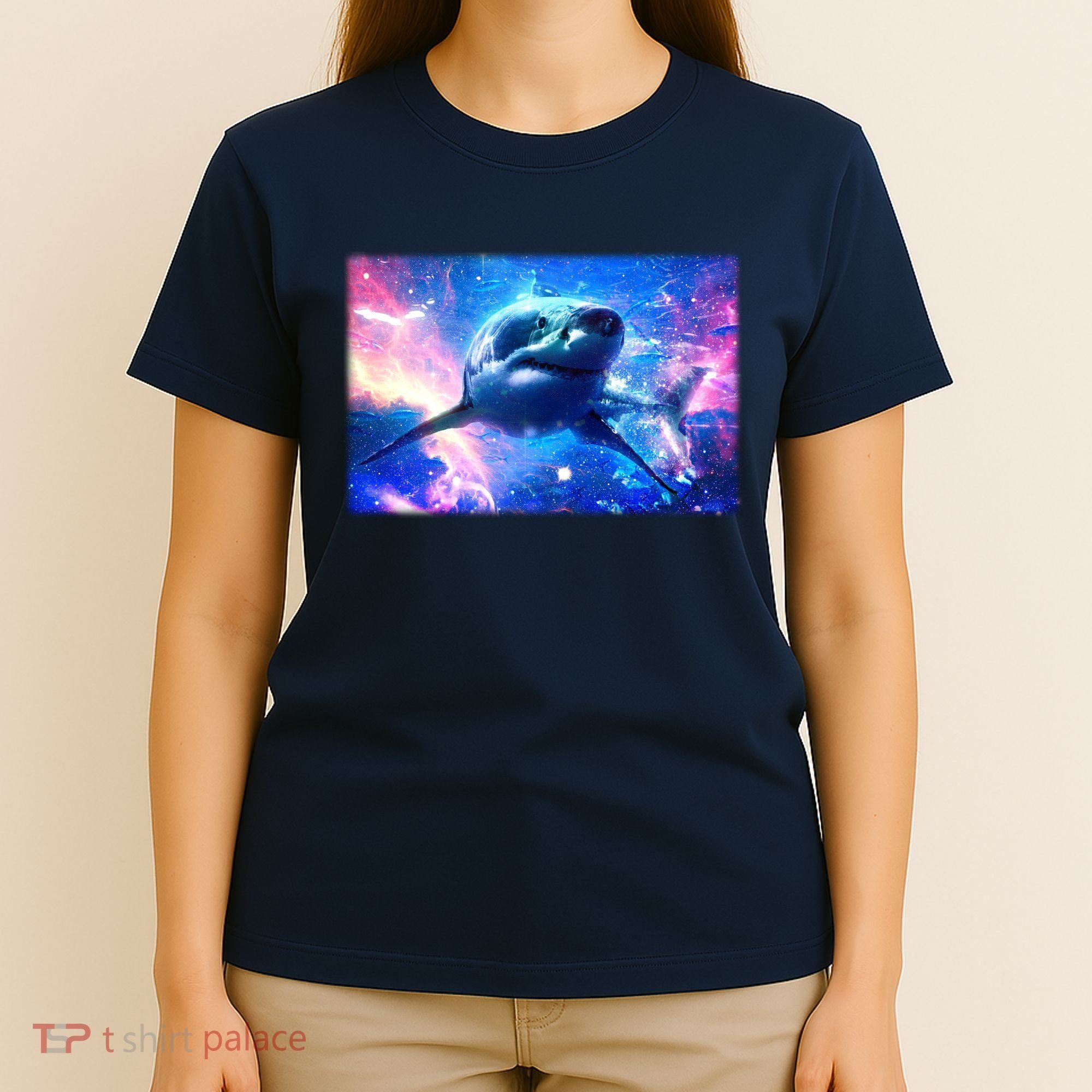 Space Galaxy Shark In Sea Ocean Of Stars T-Shirt