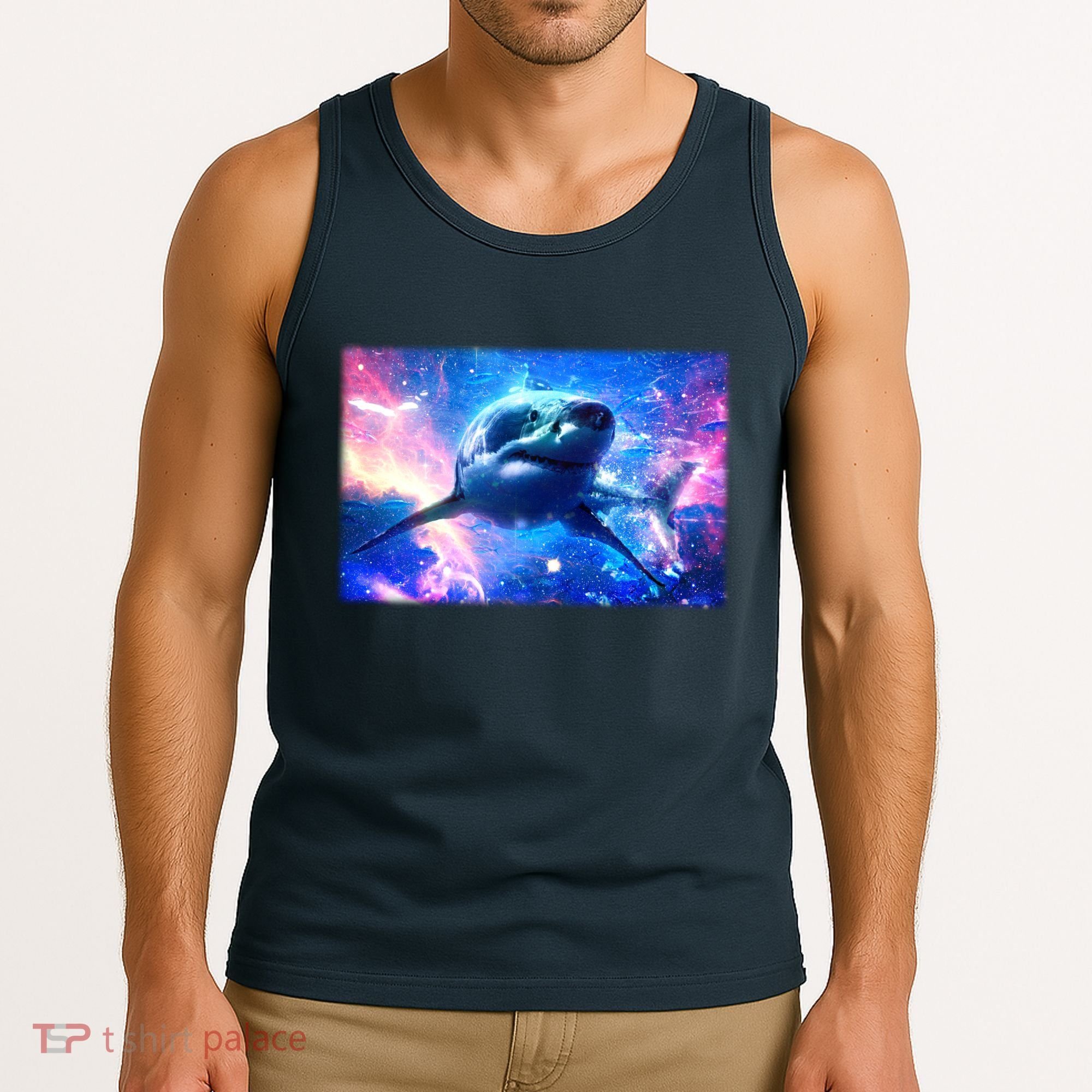 Space Galaxy Shark In Sea Ocean Of Stars Tank Top