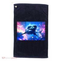 Space Galaxy Shark In Sea Ocean Of Stars Golf Towel thumb 0