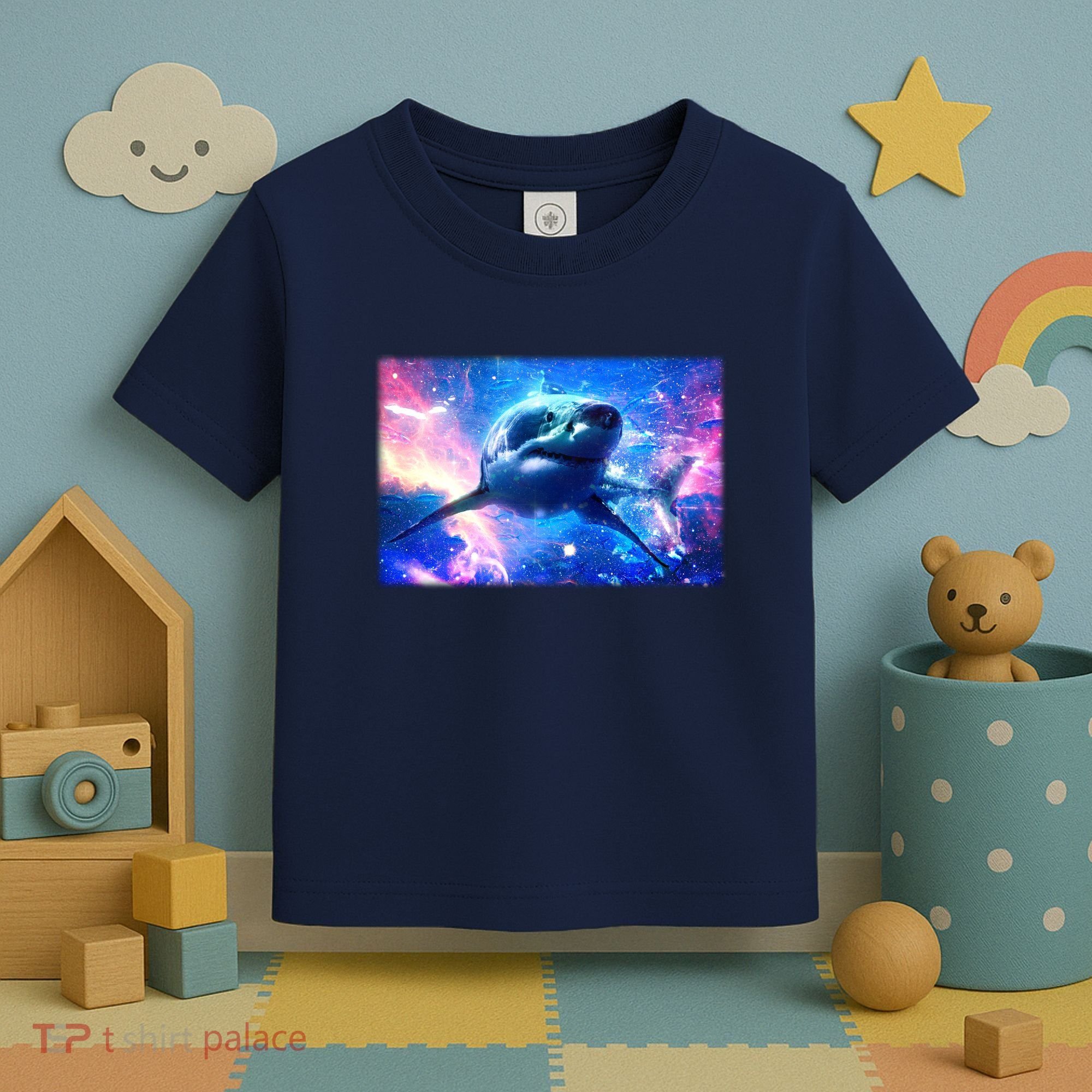 Space Galaxy Shark In Sea Ocean Of Stars Toddler T-Shirt