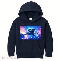 Space Galaxy Shark In Sea Ocean Of Stars Kids Hoodie thumb 0