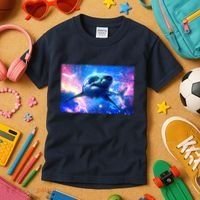 Space Galaxy Shark In Sea Ocean Of Stars Kids T-Shirt thumb 3