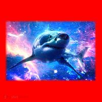 Space Galaxy Shark In Sea Ocean Of Stars Santa Hat thumb 1