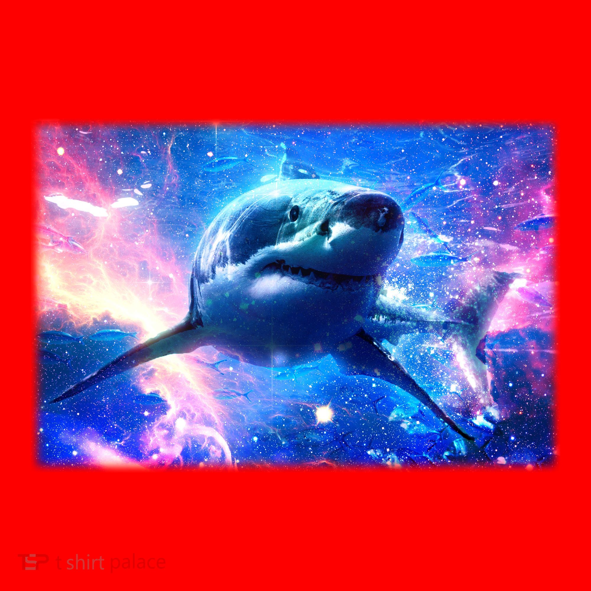 Space Galaxy Shark In Sea Ocean Of Stars Santa Hat