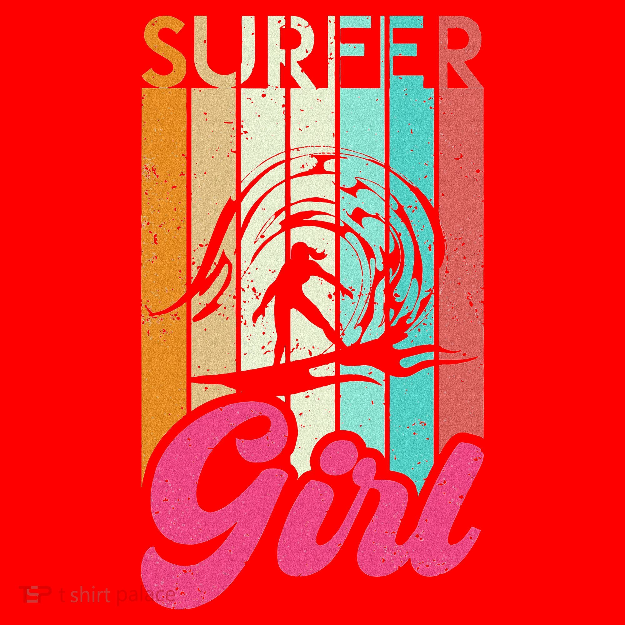 Surfer Girl Surfboard Women Surf Ocean Retro Surfing Santa Hat