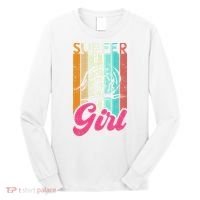Surfer Girl Surfboard Women Surf Ocean Retro Surfing Long Sleeve Shirt thumb 0