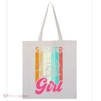 Surfer Girl Surfboard Women Surf Ocean Retro Surfing Tote Bag thumb 0