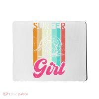 Surfer Girl Surfboard Women Surf Ocean Retro Surfing Mousepad thumb 0