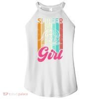 Surfer Girl Surfboard Women Surf Ocean Retro Surfing Women's Perfect Tri Rocker Tank thumb 0