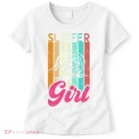 Surfer Girl Surfboard Women Surf Ocean Retro Surfing Women's T-Shirt thumb 0
