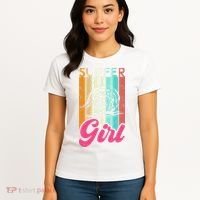 Surfer Girl Surfboard Women Surf Ocean Retro Surfing Women's T-Shirt thumb 4