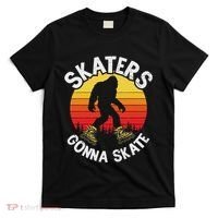 Skaters Gonna Skate Funny Bigfoot Roller Skater Skating Love T-Shirt thumb 0