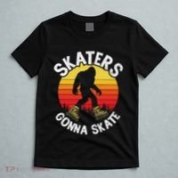 Skaters Gonna Skate Funny Bigfoot Roller Skater Skating Love T-Shirt thumb 5