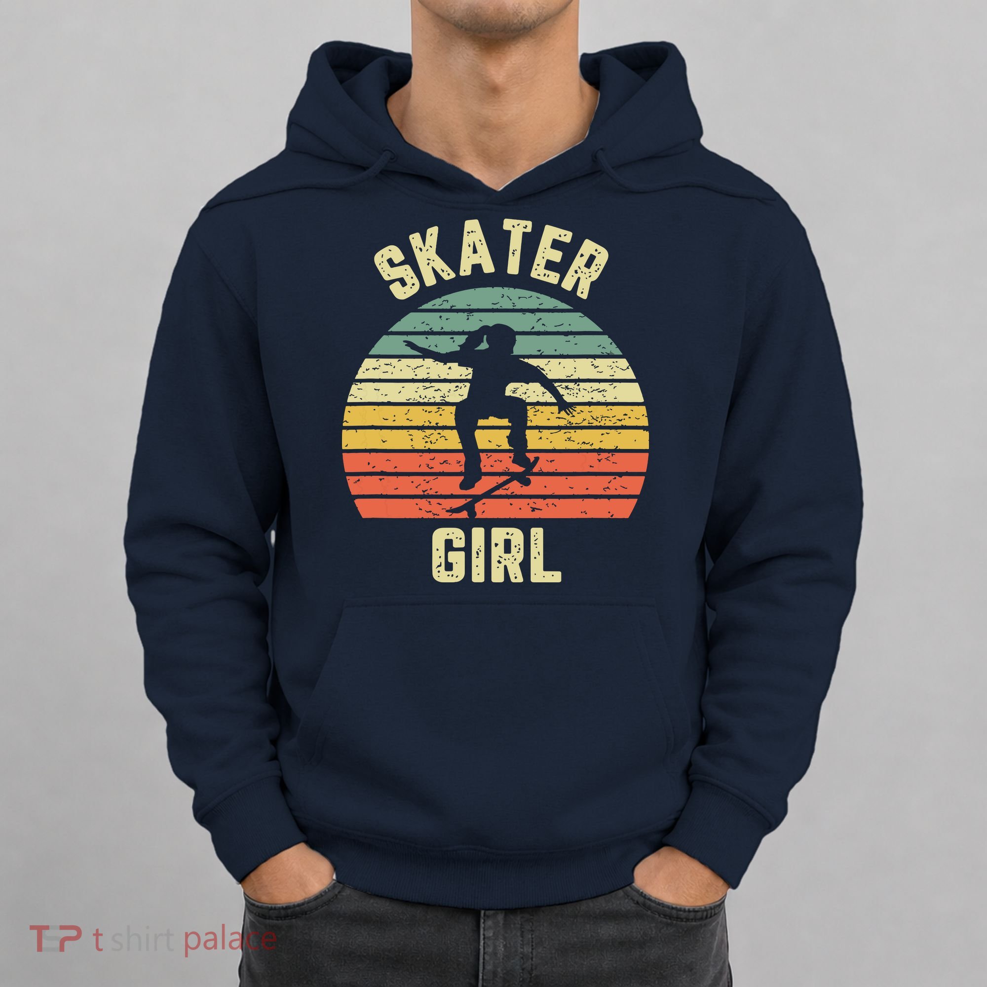Skater Girl Skateboarder Girl Retro Skateboarding Gift Hoodie