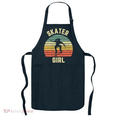 Skater Girl Skateboarder Girl Retro Skateboarding Gift Apron