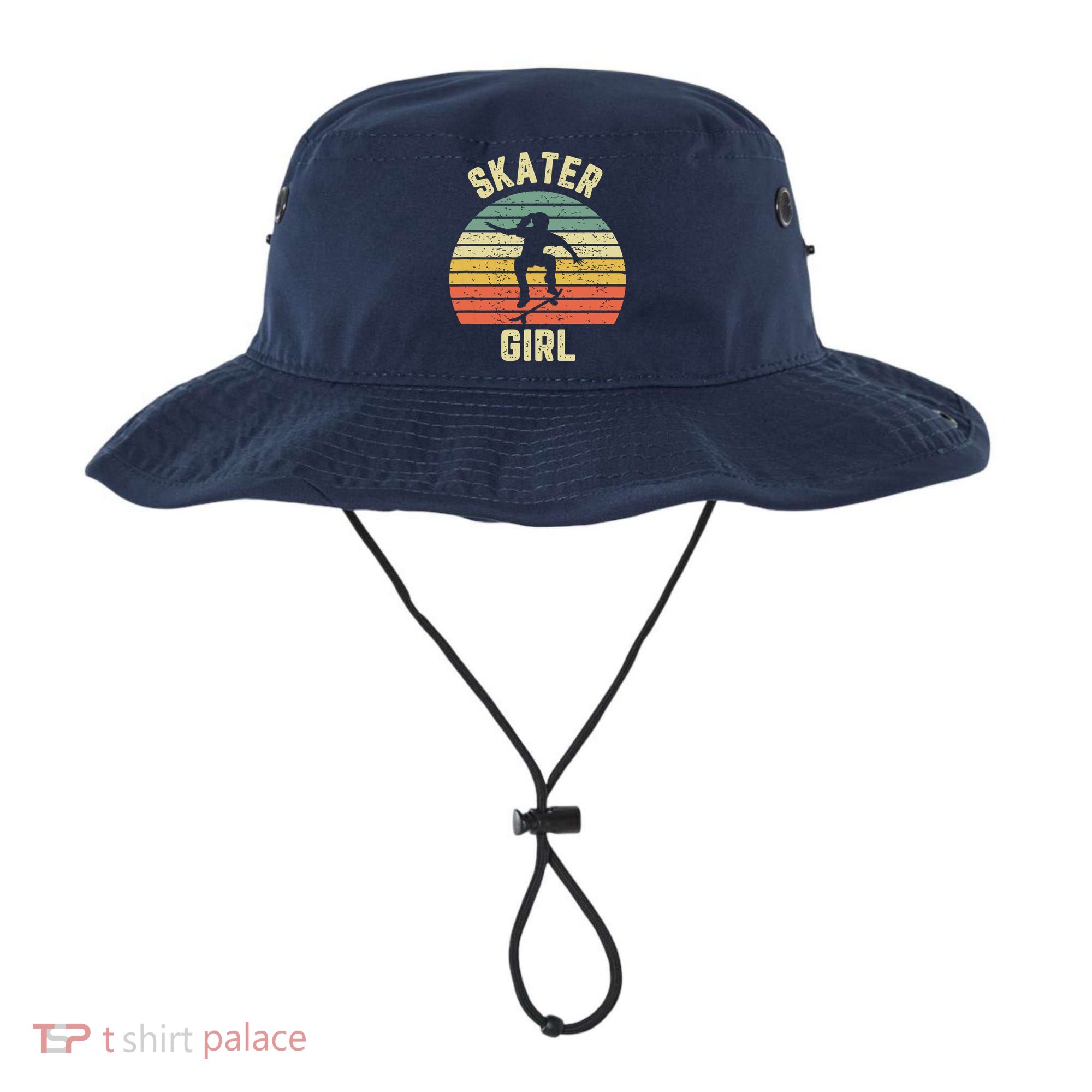Skater Girl Skateboarder Girl Retro Skateboarding Gift Bucket Hat