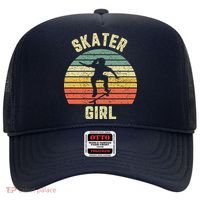 Skater Girl Skateboarder Girl Retro Skateboarding Gift Hat thumb 0