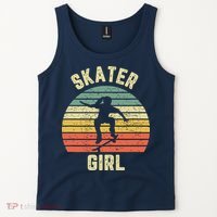 Skater Girl Skateboarder Girl Retro Skateboarding Gift Tank Top thumb 2