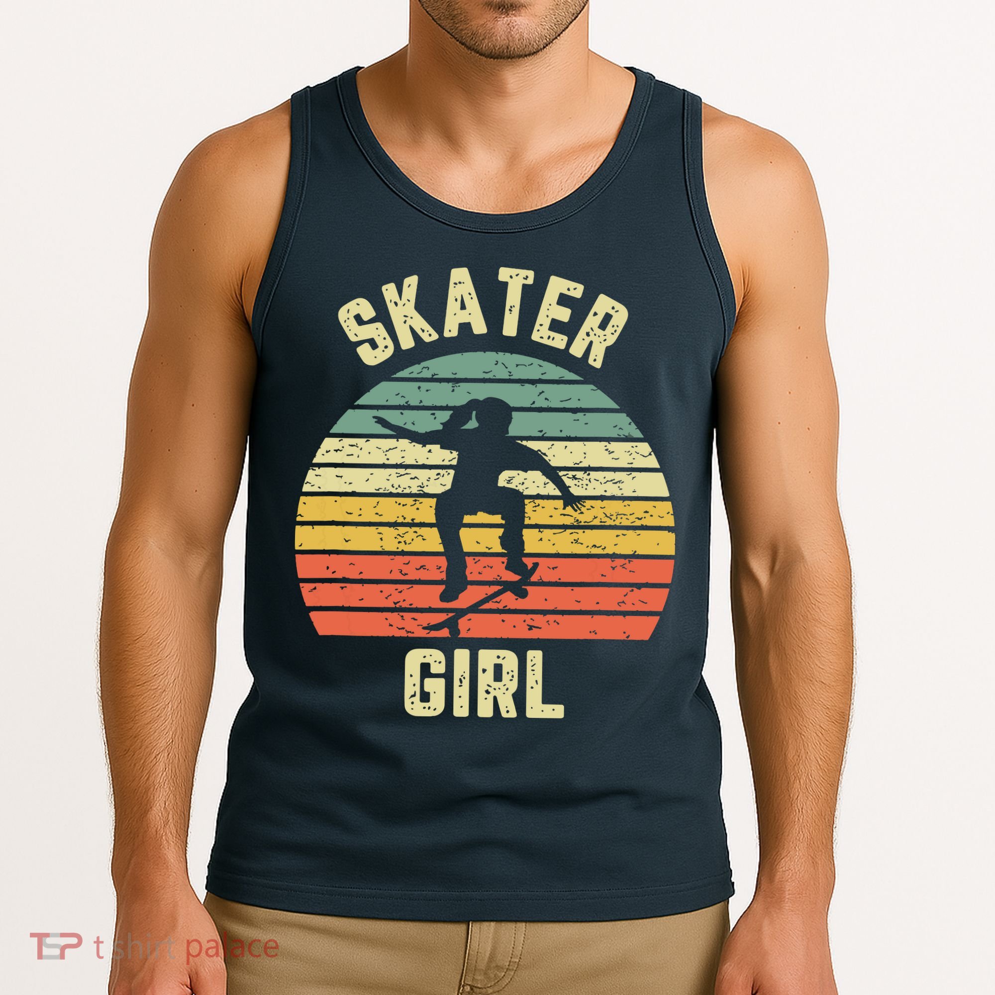 Skater Girl Skateboarder Girl Retro Skateboarding Gift Tank Top