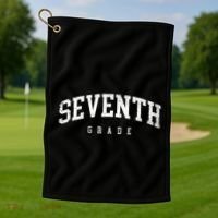 Seventh Grade Squad 7th Grade Team Retro First Day Of School Golf Towel thumb 1