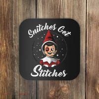 Snitches Get Stitches The Elf Xmas Snitches Get Stitches Coaster thumb 0