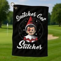 Snitches Get Stitches The Elf Xmas Snitches Get Stitches Golf Towel thumb 1