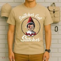 Snitches Get Stitches The Elf Xmas Snitches Get Stitches T-Shirt thumb 6