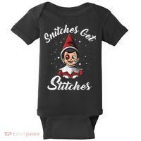 Snitches Get Stitches The Elf Xmas Snitches Get Stitches Baby Bodysuit thumb 0